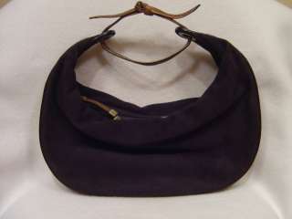 Donald J Pliner Brown Suede Leather Hobo Small Purse  