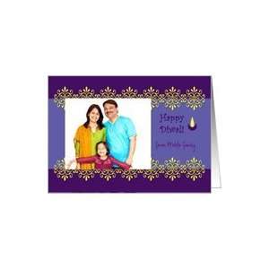  Happy Diwali photo card with purple background Card 