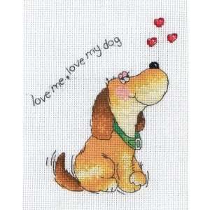   Love My Dog   Margaret Sherry Cross Stitch Kit Arts, Crafts & Sewing