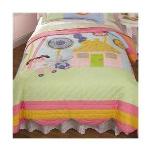  Tias Doll  House Twin Quilt with Pillow Sham Baby