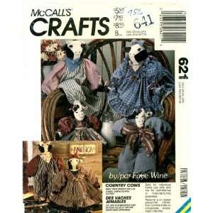   621 Crafts Sewing Pattern Faye Wine Country Small Large Cow Bull Dolls
