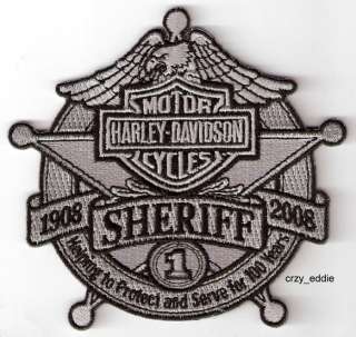 HARLEY DAVIDSON 100TH ANNIVERSARY SHERIFF PATCH **BRAND NEW**  