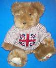 Harrods Plush Teddy Bear Tan Sweater British Flag