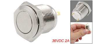 Flat Round Head Momentary 16mm Metal Pushbutton Switch  