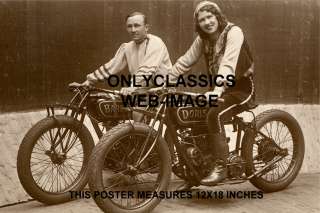 OLD INDIAN RACER MOTORCYCLE  WALL OF DEATH STUNT POSTER  