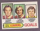 1977 78 OPC Hockey Goal Ldrs #1 Guy Lafleur Steve Shutt