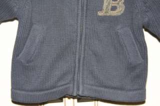 EUC Burberry Navy Hooded Cotton Sweater 6 Months 6M  