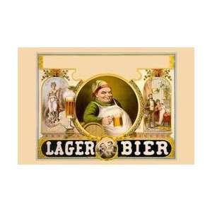  Lager Beer 12x18 Giclee on canvas