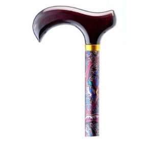  Adjustable Aluminum Cane With Red Paisley design Case Pack 