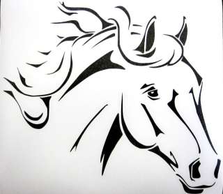Lg Black Horse Wild Mustang Stallion Sticker Car Decal  