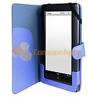   Nook Tablet Blue Premium Folio Slim Leather Portable Case Cover Pouch