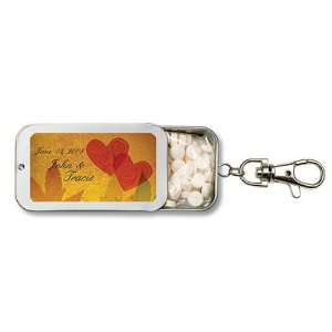 Wedding Favors Overlapping Dual Heart Design Fall Theme Personalized 