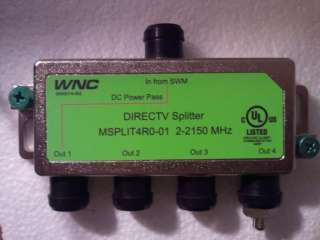 DirecTV 4 Way SWiM Green Label Splitter MSPLIT4R0 SWM 4 Way Multi 
