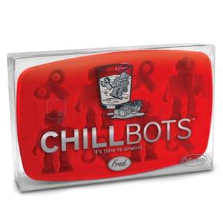   Fred ChillBot Robot Shaped Rubber Silicone Skin Ice Cube Tray  