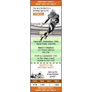  Texas Longhorns Colored Football Ticket Invitation 2 