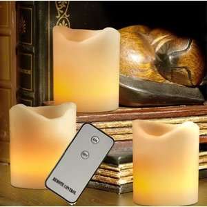    Remote Controlled Flameless Candles Set of 3