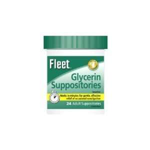 Fleet Glycerin Suppositories Adult Jar   24 Each, 3 Pack