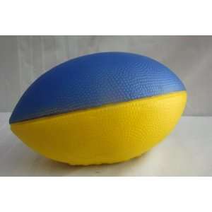  Yellow and Blue Football, Lightweight foam, 9.5 
