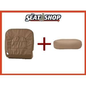 97 98 99 Ford F250/350 Prairie Tan Leather Seat Cover Bottom & Armrest 