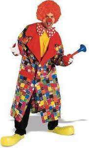 Funny Adult Clown Costume Patches the Clown Jacket OS  