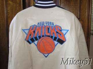 NEW JEFF HAMILTON NEW YORK KNICKS NBA LAMBSKIN LEATHER JACKET   2XL 