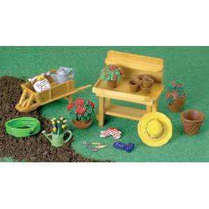 17 Piece Fairy Garden Potting Shed Set 