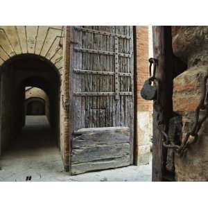  Wooden Fortified Gates and Alley of Medieval Town 