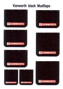 25 Kenworth black Model Truck Mudflaps  
