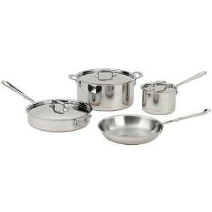 All Clad Copper Core 7 Piece Cookware Set  Kitchen 