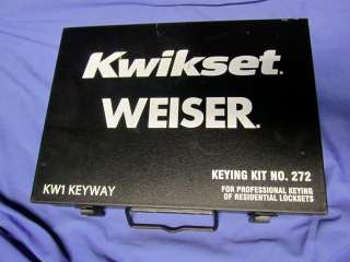 Weiser Kwikset Key Kit 272 KW1 Keyway Re keying Professional Locksmith 
