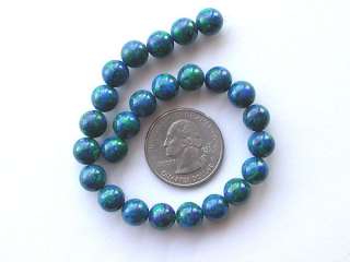 AAA Genuine 8mm Azurite Malachite Round Bead 24 Beads  