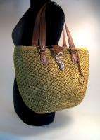 MICHAEL KORS Large Basket Corn Husk Straw Handbag NWT  