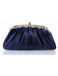  navy evening bag   Clothing & Accessories