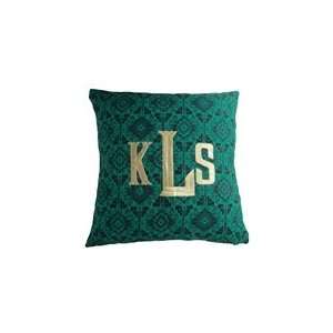 Green Ikat Print Throw Pillow