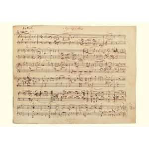 Schumann Music Manuscript Greeting Card Jäger auf der 