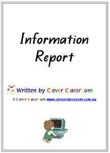Information Report Text Type/Genre Writing PDF CD  