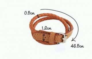 wholesale lots 30pcs buckle leather bracelets cuff new  