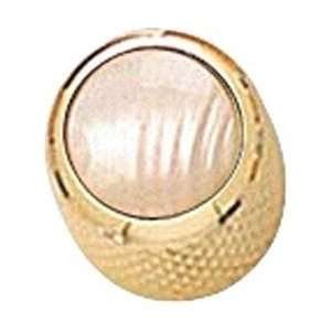  Q Parts Mini Dome Knob Single Gold Rippled Pearl Musical 