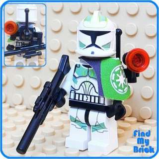 SW146B Lego Star Wars Clone Commander 7913   Green NEW  