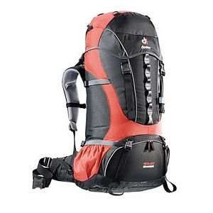  Deuter Aircontact 45+10 Backpack (Black/ Fire) Sports 