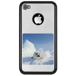  iPhone 4 or 4S Clear Case Black Harp Seal 