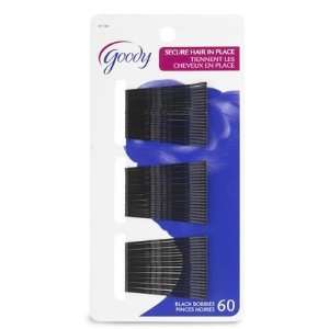  Goody Bobby Pins, 2, Black 60ct (Pack of 12) Beauty