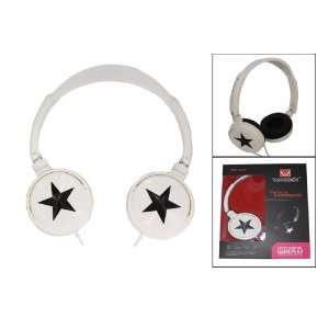  White Headsets w/ Star Design Cell Phones & Accessories