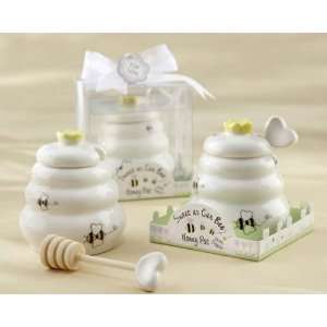 Sweet As Can Bee Ceramic Honey Pot With Wooden Dipper Faovrs K23014NA 