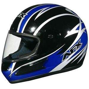  AFX FX 10 Big Head Helmet   Large/Blue Multi Automotive
