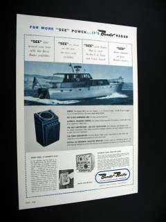 Bendix Boat Radar Auto Pilot Direction Finder 1960 Ad  