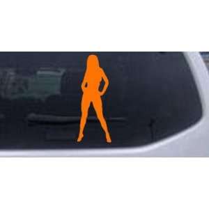 Orange 38in X 14.9in    Sexy Girl Silhouettes Car Window Wall Laptop 