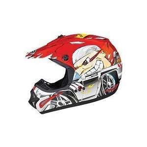    GMAX YOUTH GM46Y 1 HELMET   HOT ROD (SMALL) (RED) Automotive