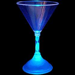 LIGHT UP LED FLASHING WINE GLASS BARWARE GLASSES  