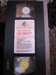Vintage Rare Oversized box marx brothers go west vhs MGM CBS Home 